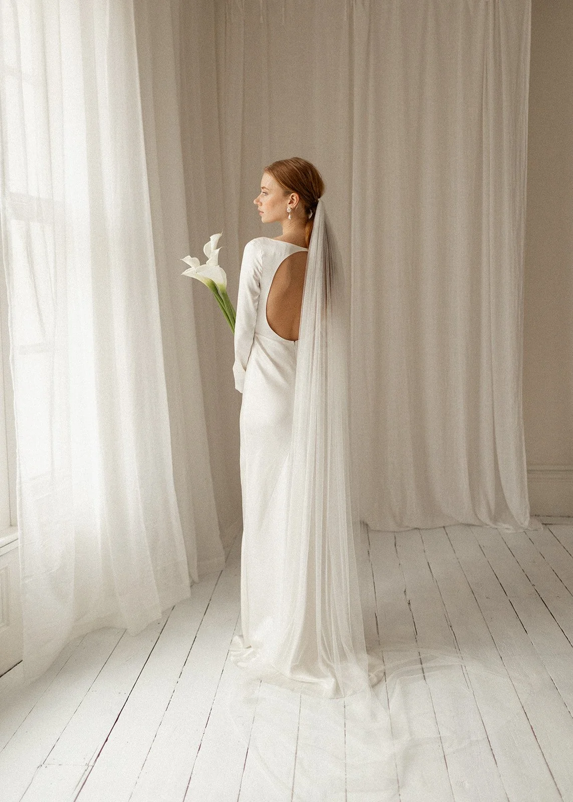 Harriet lace edge wedding veil — Eden b. Studio